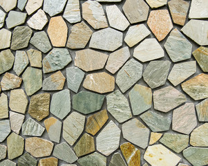 hand made rustic rock wall