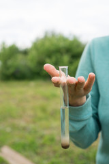 Water Purity Test, liquid in laboratory glassware