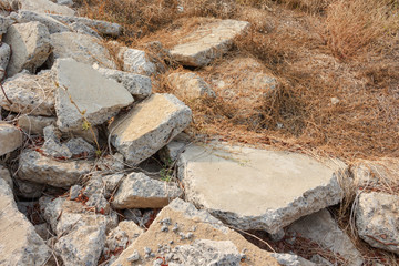 concrete crack waste