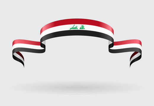 Iraqi flag background. Vector illustration.