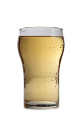 Large beer mugs on white background