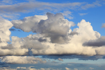 Big clouds in blue sky