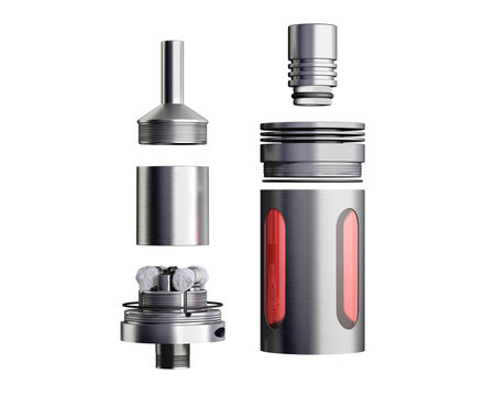 serviced atomizer in disassembled form for soaring electronic ci