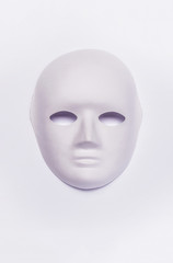 White paper mask top view