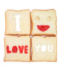 bread on white background