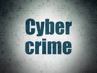 Security concept: Cyber Crime on Digital Data Paper background