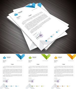 Letterhead.File contains text editable AI and PSD, EPS10,JPEG and free font link used in design.