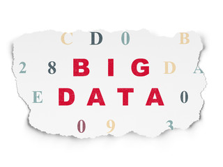 Information concept: Big Data on Torn Paper background