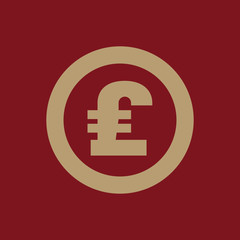 The pound sterling icon. Cash and money, wealth, payment symbol. Flat