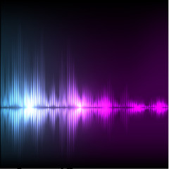 Abstract equalizer background. Blue-purple wave.