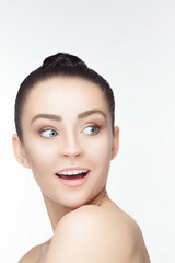 Fototapeta premium Beautiful Girl face. Perfect skin