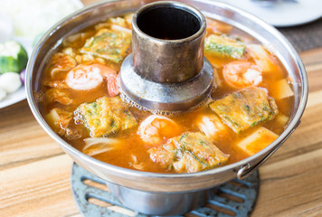 Hot and sour soup, spicy food, Thailand.
