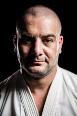 Fototapeta premium Portrait of karate fighter