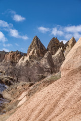 Obraz premium Rocky outcrops in Cappadocia, Turkey