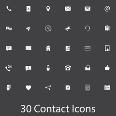web icons set - Contact us