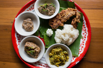 Lanna food set, northern of Thailand