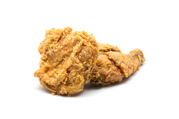 Fried chicken isolated on white background