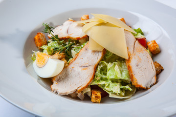 Caesar salad with chicken