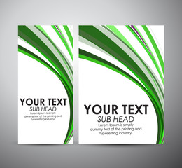 Abstract green line. Graphic resources design template. Vector illustration