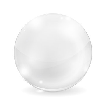White glass ball