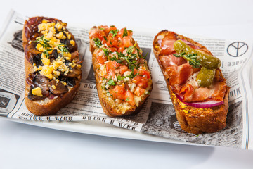 sandwiches with stuffing on parchment