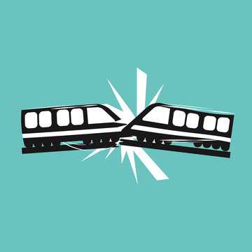 Train Accident Graphic Vector Illustration.