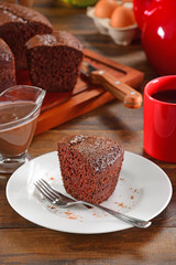Chocolate cake slice