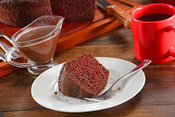 Chocolate cake slice