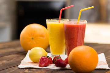 Fresh fruit smoothies