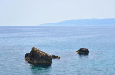 Obraz premium Rocks on the coast of Cretan Sea.