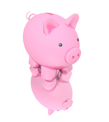 Piggy bank isolated on white background