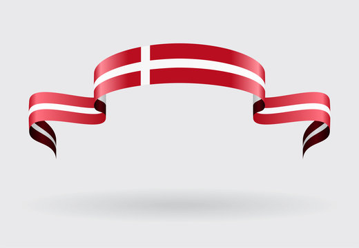 Danish Flag Background. Vector Illustration.