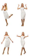Obraz premium Composite photo of woman in various poses