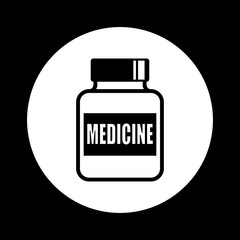 Black and white medicine icon