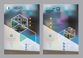 Fototapeta na wymiar corporate brochure flyer design layout template in A4 size.vector