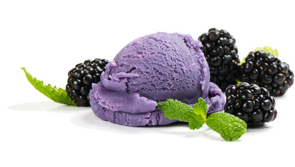 Delicious dessert of  blackberry.