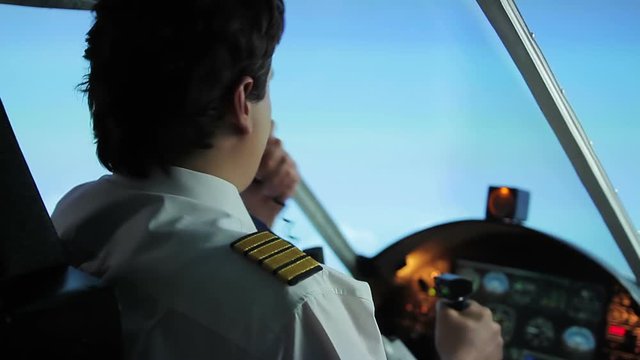 Professional pilot navigating passenger aircraft in dangerous turbulence zone