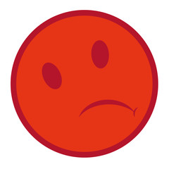 smiley red sad emoticon 