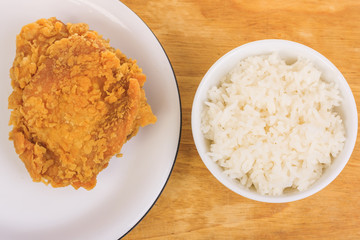 fried chicken and rice