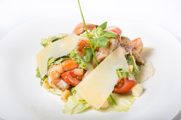 Ceasar salad with shrimps