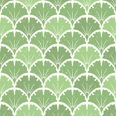 Ginkgo leaves. Seamless pattern. Template for fabric, wrapping paper, covers or packages