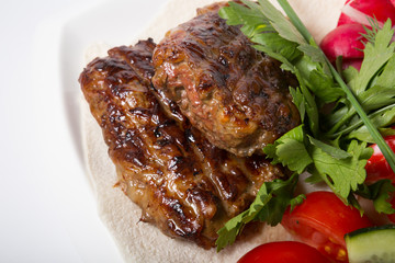 Grilled liver meat