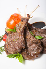 Grilled lamb meat