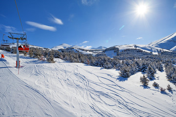 Mountain skiing, Palandoken, Erzurum, Turkey  - 113349011