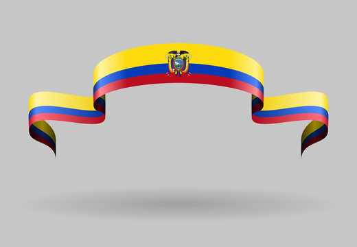 Ecuadorian flag background. Vector illustration.