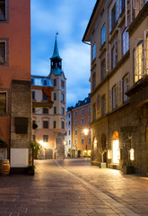 Altstadt von Innsbruck am Abend