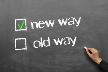 Fototapeta premium new way, old way