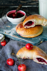 Morning fresh pastries for breakfast

