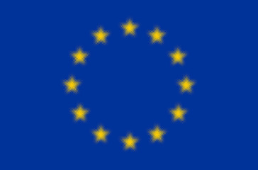 Flag of Europe, European Union (EU) with distortion