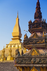 That Luang Stupa, landmark of Vientiane, Lao PDR